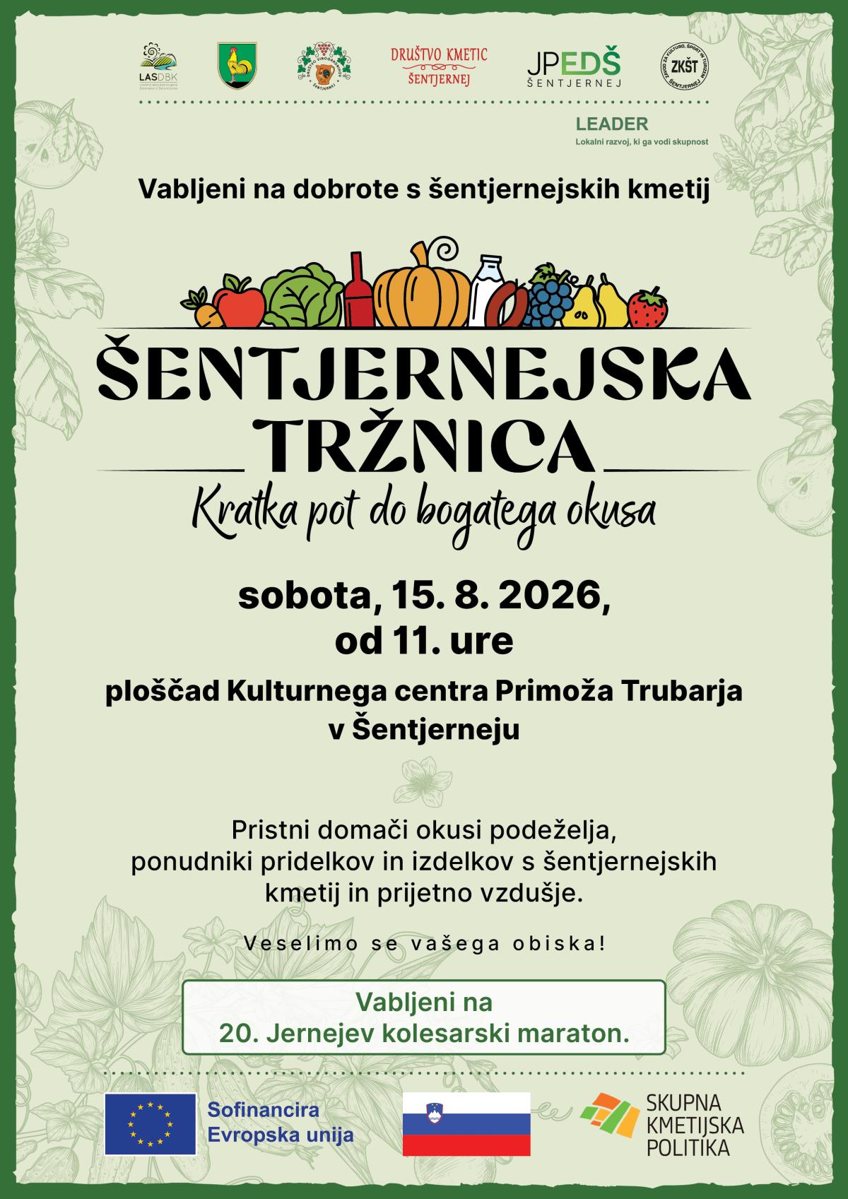 Obcina Sentjernej_Sentjernejska trznica_oglas_A4_avgust_2026